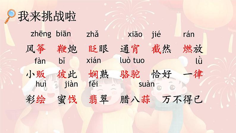 统编全国2025六年级下册语文1.北京的春节课件 第二课时（详细内容及重点）第1页