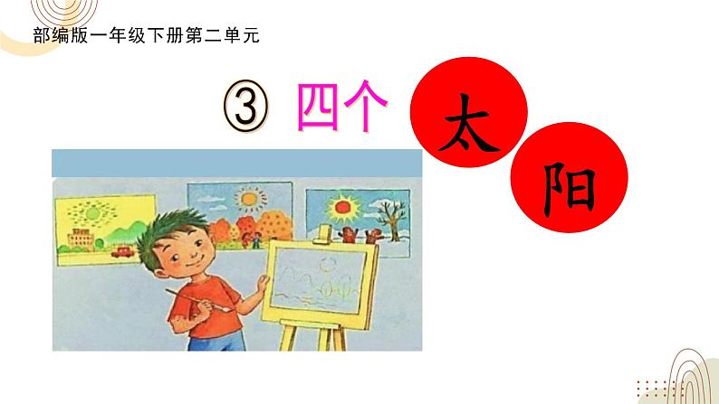 部编版小学语文一下第二单元大单元《四个太阳》教学设计课件第1页