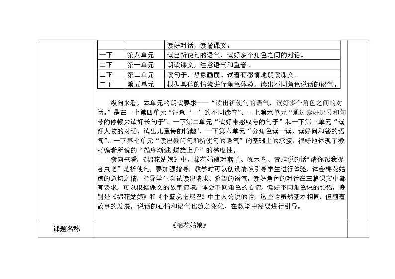部编版小学语文一下第八单元大单元教学设计第3页