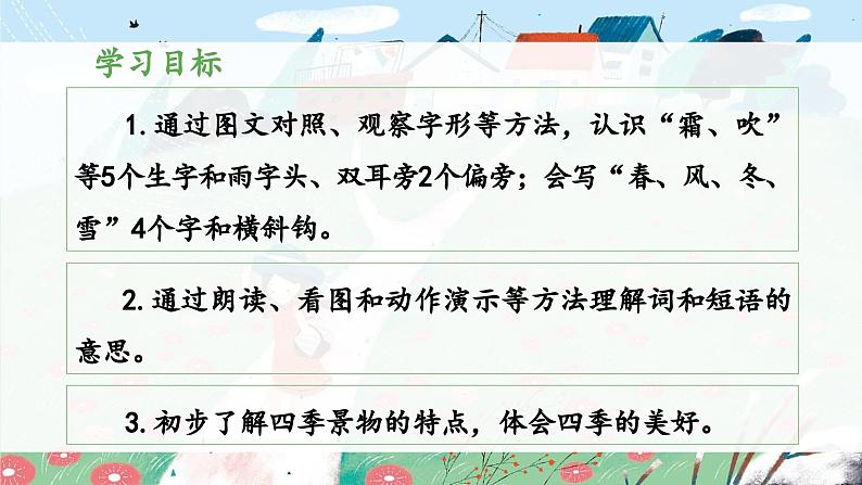 统编版小学语文一年级下册 识字（一） 1《春夏秋冬》 课件（第一课时）第3页