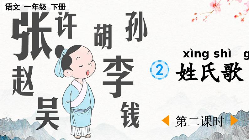 统编版小学语文一年级下册 识字（一） 2《姓氏歌》课件（第二课时）第1页