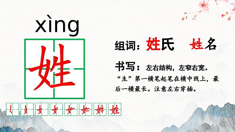 统编版小学语文一年级下册 识字（一） 2《姓氏歌》课件（第一课时）第4页