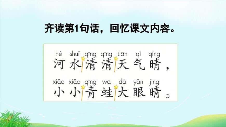 统编版小学语文一年级下册 识字（一） 3《小青蛙》课件（第二课时）第3页