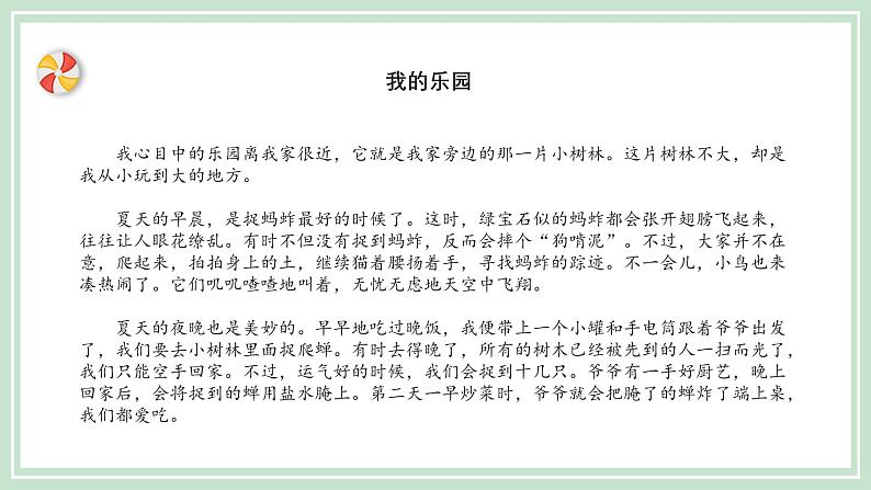 部编版四年级下册语文 第一单元习作《我的乐园》课件第8页