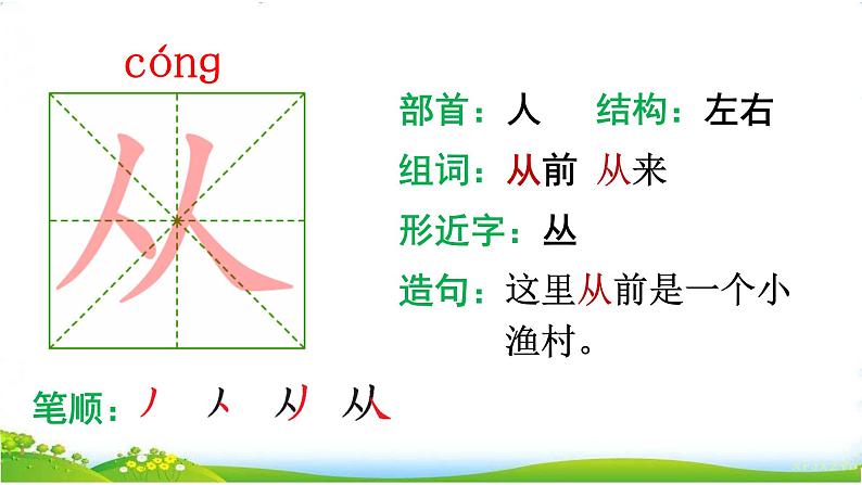 部编版小学语文一下年级5.《树和喜鹊》【说文解字+笔顺】课件第3页