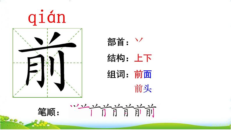 部编版小学语文一下年级7.《静夜思》【说文解字+笔顺】课件第7页