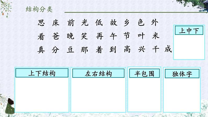 统编版小学语文 一年级下册  《第四单元复习课》教学课件第6页