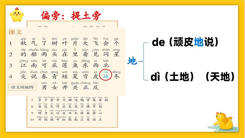 统编版小学语文 一年级下册  课文2 4《小公鸡和小鸭子》学习任务群教学课件第8页