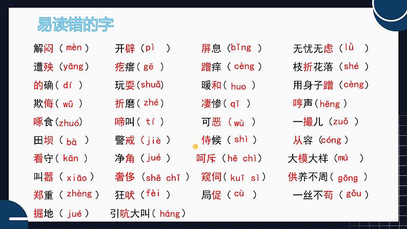 部编版小学语文四下第四单元 知识梳理课件PPT第4页