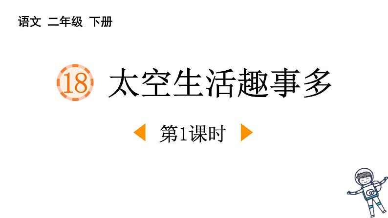 人教版（2024）二年级语文下册18太空生活趣事多第1课时课件第1页