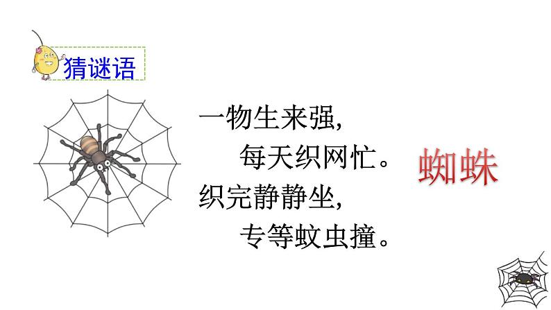 人教版（2024）二年级语文下册20蜘蛛开店第1课时课件第2页