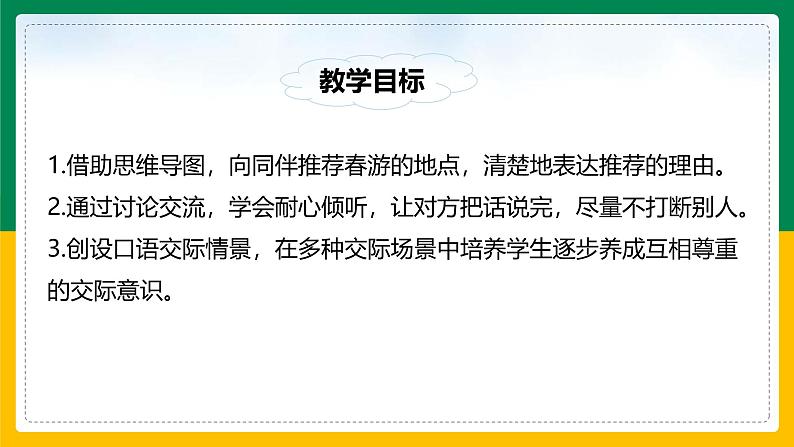 人教版（2024）三年级语文下册第一单元口语交际：春游去哪儿玩课件第2页