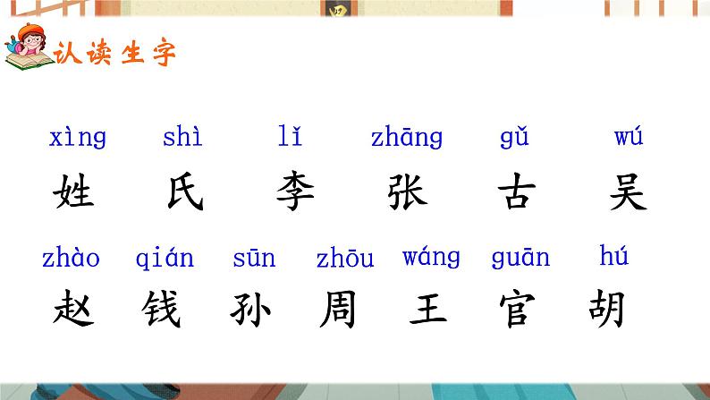 部编版2025一年级下册语文识字2、《姓氏歌》 课件第5页