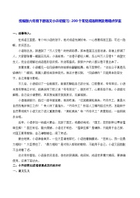 统编版六年级下册语文小升初复习：200个常见成语释例及易错点学案