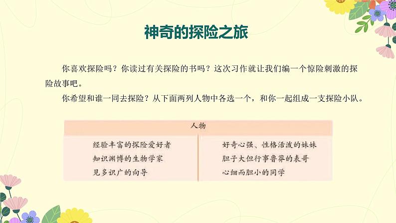 部编版五年级下册语文 第六单元习作《神奇的探险之旅》课件第6页