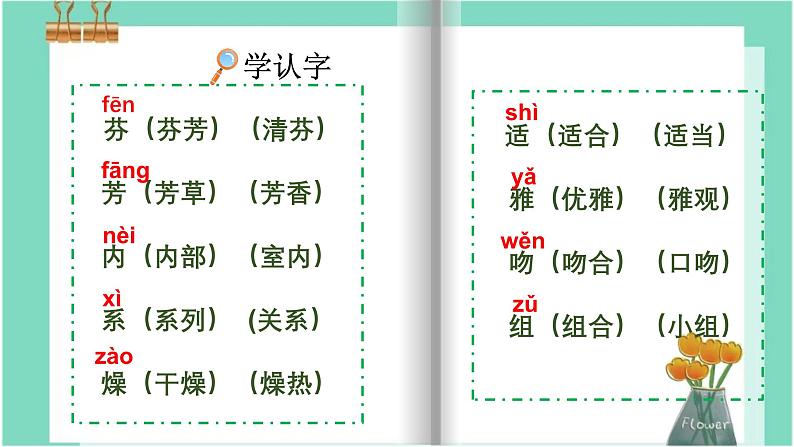 【早读】部编版语文三年级下册 13《花钟》早读课件PPT第3页