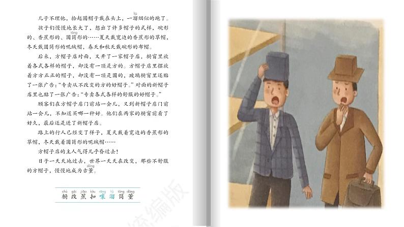 【早读】部编版语文三年级下册 26《方帽子店》早读课件PPT第3页