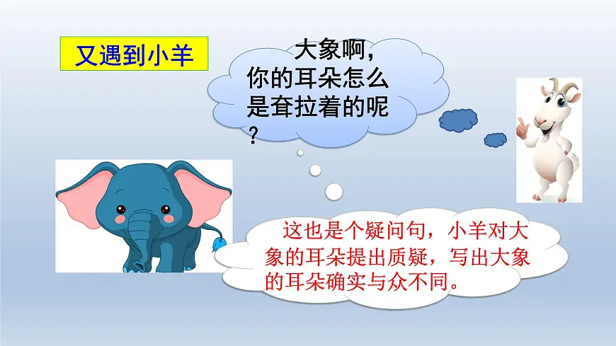2025春二年级语文下册第7单元第19课大象的耳朵第二课时课件（统编版）第8页