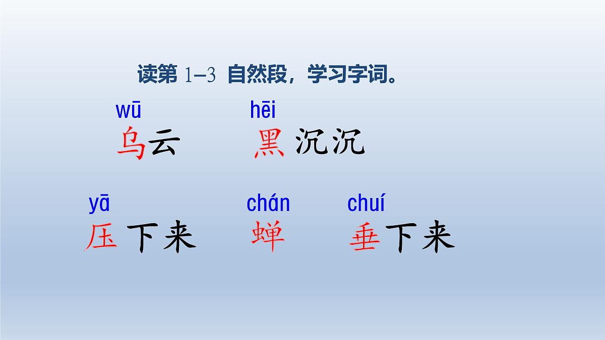 2025春二年级语文下册第6单元第16课雷雨第一课时课件（统编版）第6页