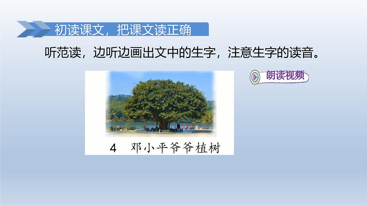 2025春二年级语文下册第1单元第4课邓小平爷爷植树第一课时课件（统编版）第7页