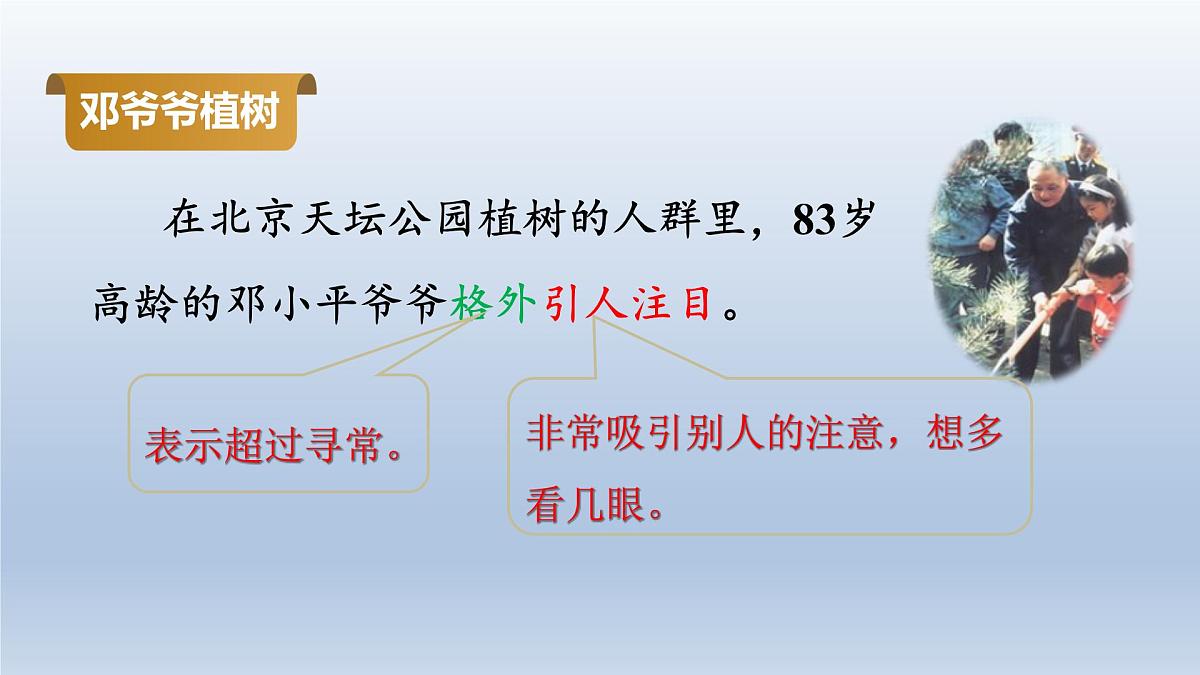 2025春二年级语文下册第1单元第4课邓小平爷爷植树第二课时课件（统编版）第8页