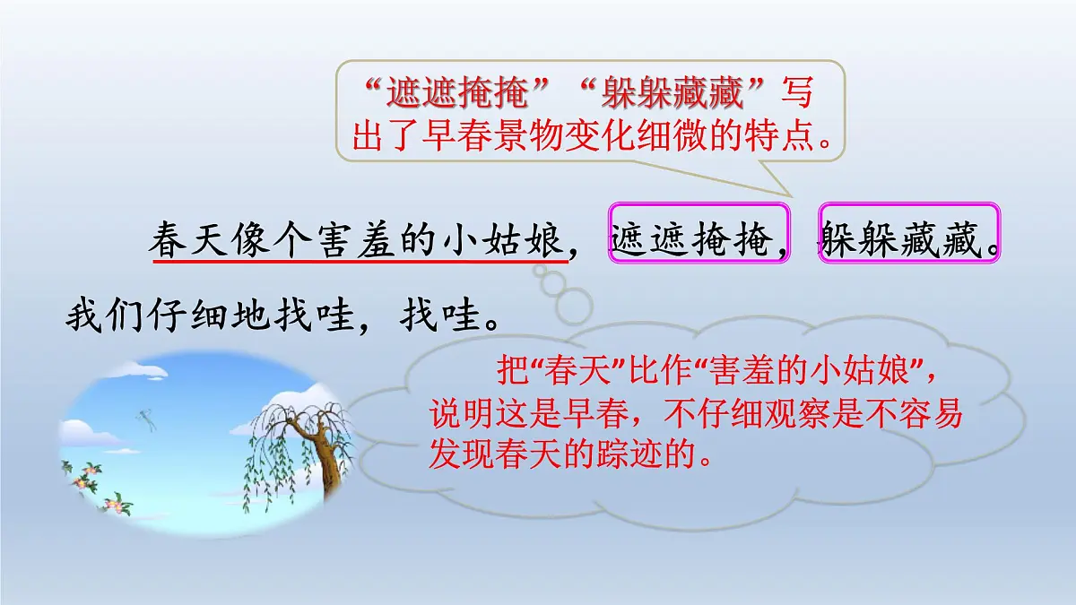 2025春二年级语文下册第1单元第2课找春天第二课时课件（统编版）第7页