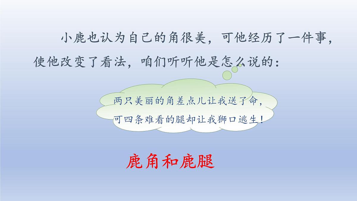 2025春三年级语文下册第2单元7鹿角和鹿腿第一课时课件（统编版）第4页