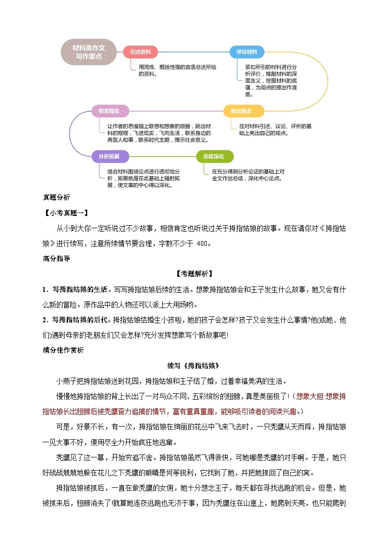 专题11 材料作文（练习）-2025年小升初语文作文写作专项训练第2页
