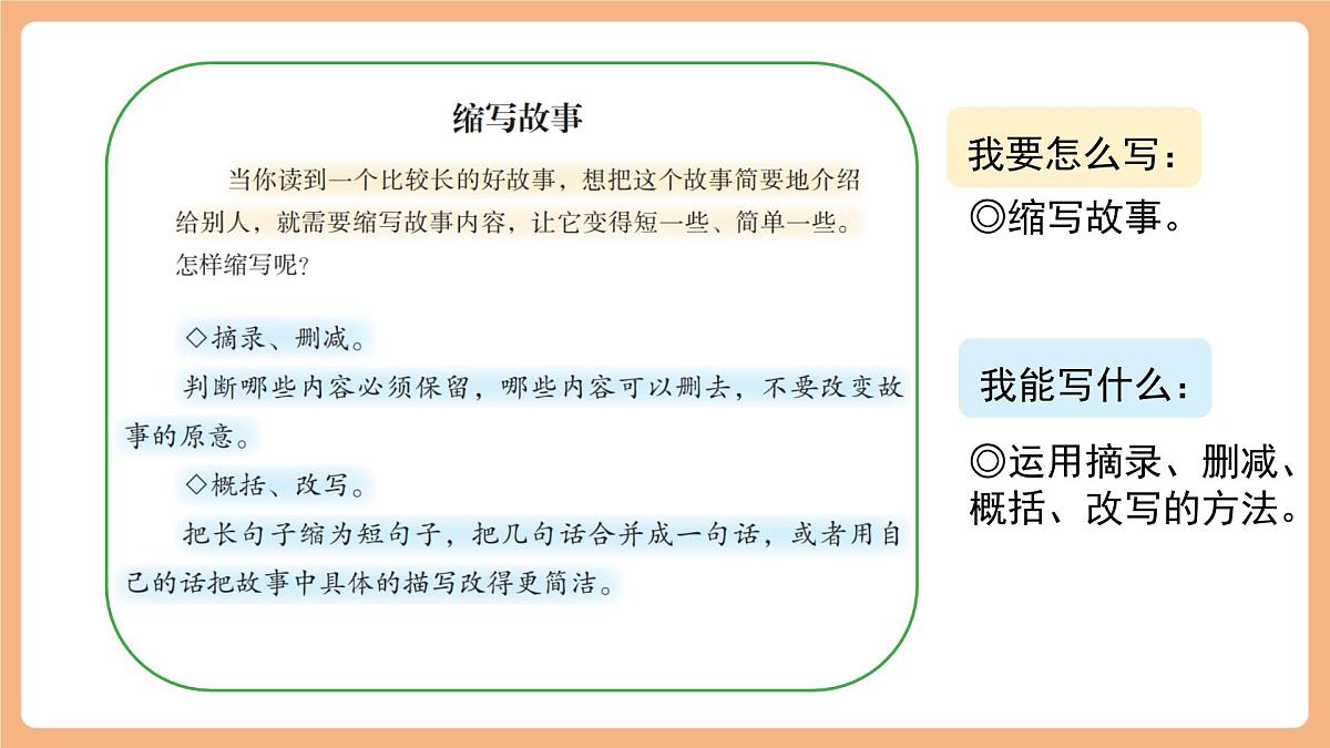 第三单元《习作：缩写故事 》（课件）第3页