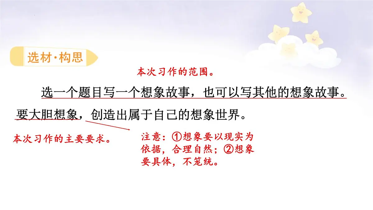 统编版（2024）三年级语文下册第五单元习作：奇妙的想象课件第4页