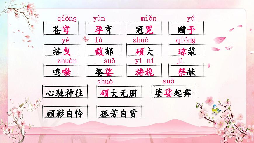 部编版2025秋六年级上册语文1.4《花之歌》 课件第7页