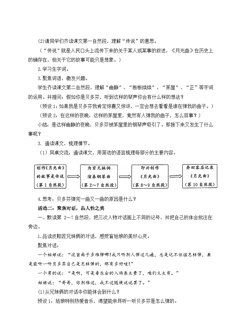 部编版2025秋六年级上册语文《月光曲》 教学设计第2页