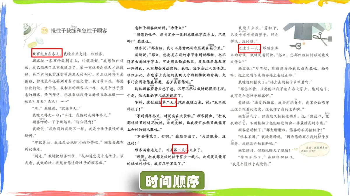 统编版（2024）三年级语文下册25慢性子裁缝和急性子顾客ppt课件第4页