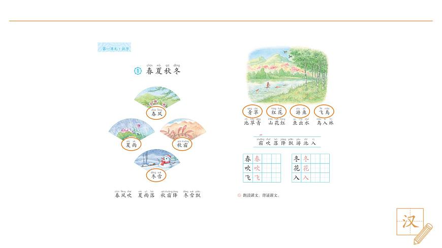 2024-2025学年一年级下册部编版语文教学课件-春夏秋冬（第1课时）第5页