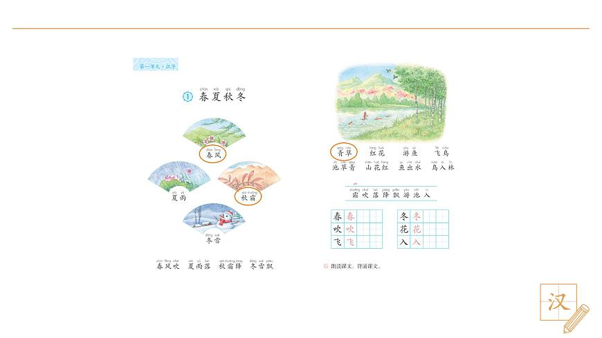 2024-2025学年一年级下册部编版语文教学课件-春夏秋冬（第1课时）第6页