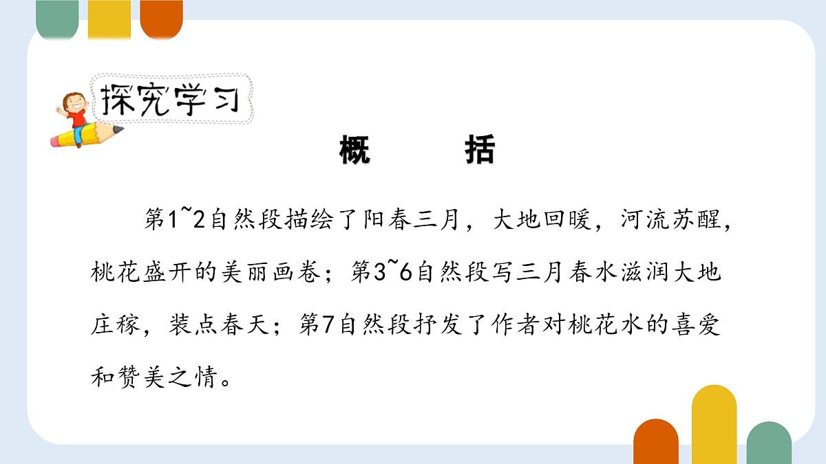 统编版（2024）四年级语文下学期4三月桃花水ppt课件第8页