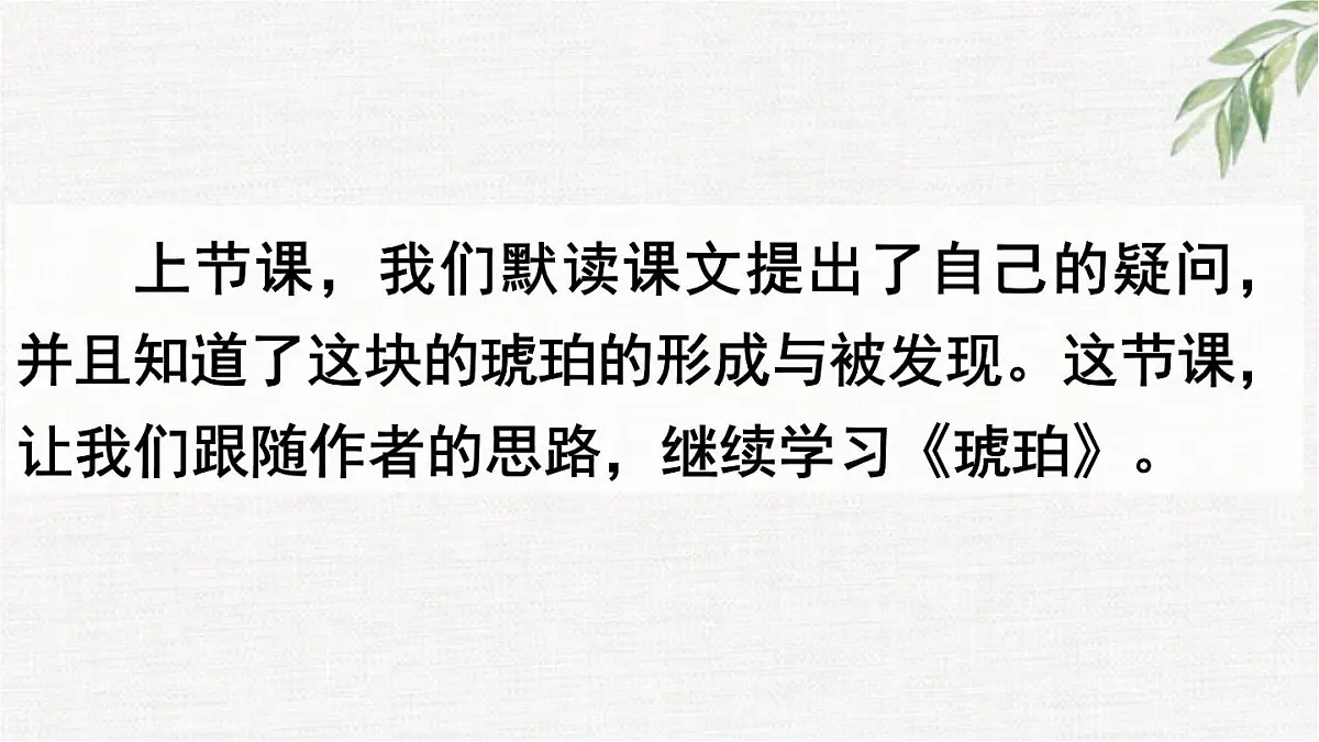 统编版（2024）四年级语文下册5琥珀第2课时课件第2页