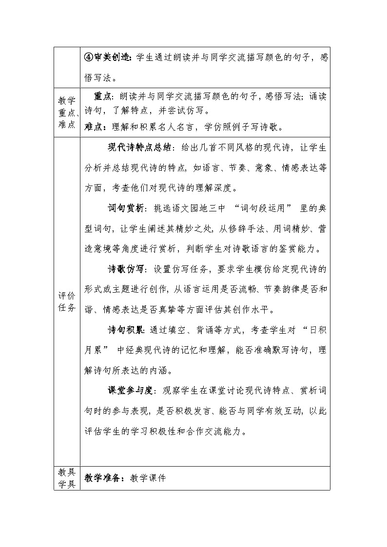 人教版语文四年级下册第三单元语文园地三（第二课时）教学设计docx第2页