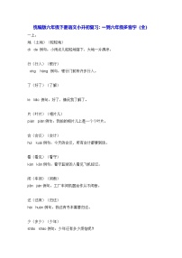 统编版六年级下册语文小升初复习：一到六年级多音字（全）学案