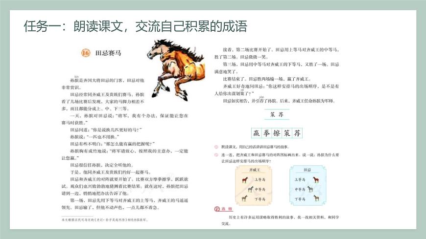 统编版（2024）五年级语文下册16田忌赛马第1课时ppt课件第2页
