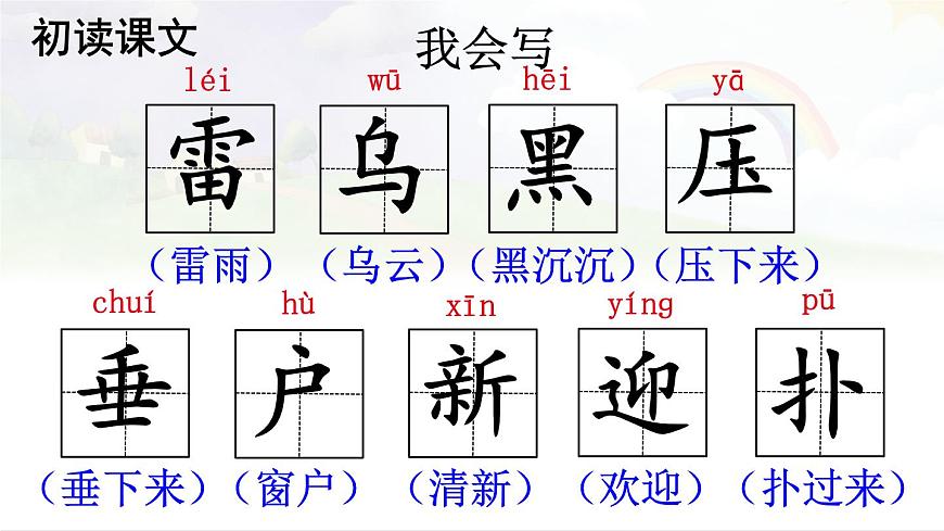 统编版二年级语文下册教学课件《雷雨》第8页