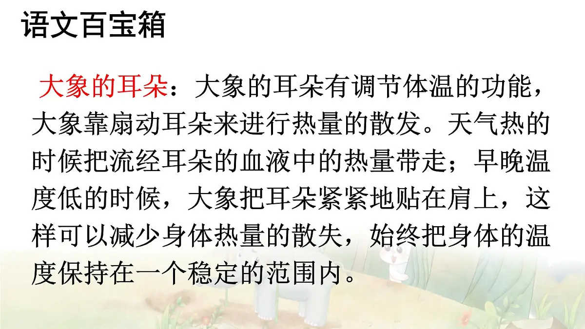 统编版二年级语文下册教学课件《大象的耳朵》第3页