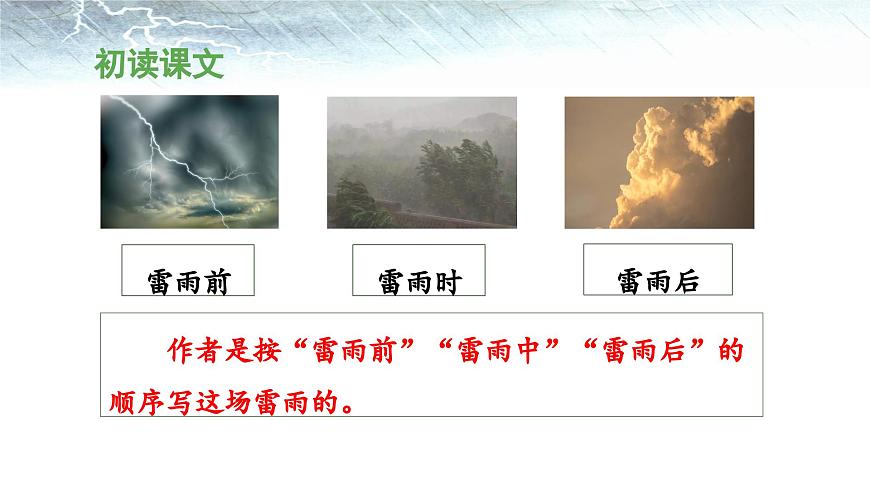 新统编版小学语文二下 课文5 16《雷雨》 课件（第一课时）第8页