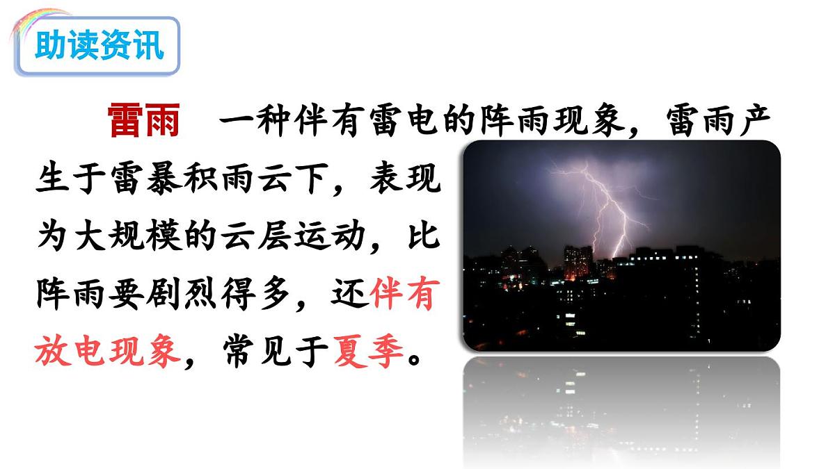 新统编版小学语文二下 课文5 16《雷雨》课件（第一课时）第3页