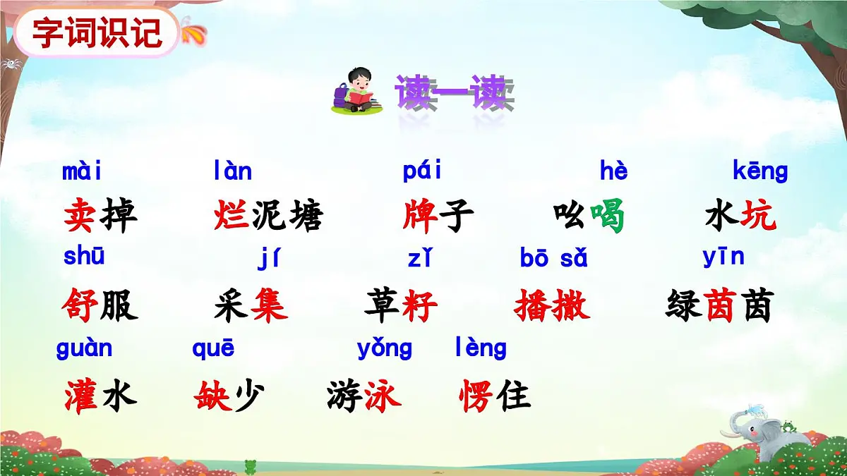 新统编版小学语文二下 课文6 21《青蛙卖泥塘》课件（第一课时）第3页