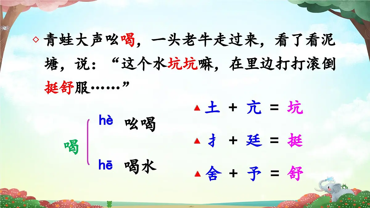 新统编版小学语文二下 课文6 21《青蛙卖泥塘》课件（第一课时）第5页