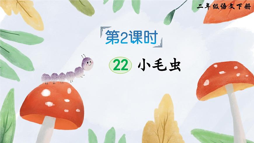 新统编版小学语文二下 课文6 22《小毛虫》课件（第二课时）第1页