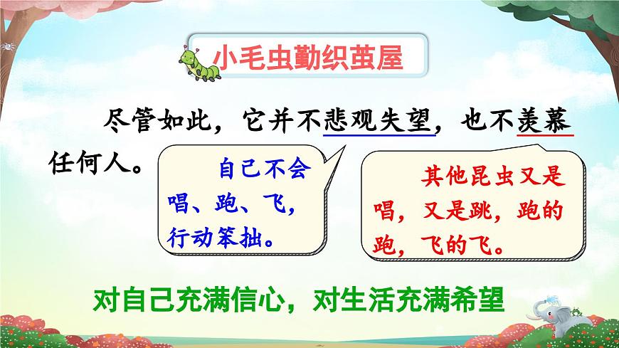 新统编版小学语文二下 课文6 22《小毛虫》课件（第二课时）第6页