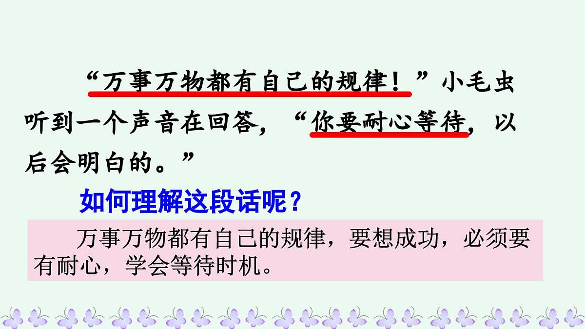 新统编版小学语文二下 课文6 22《小毛虫》课件（第二课时）第7页