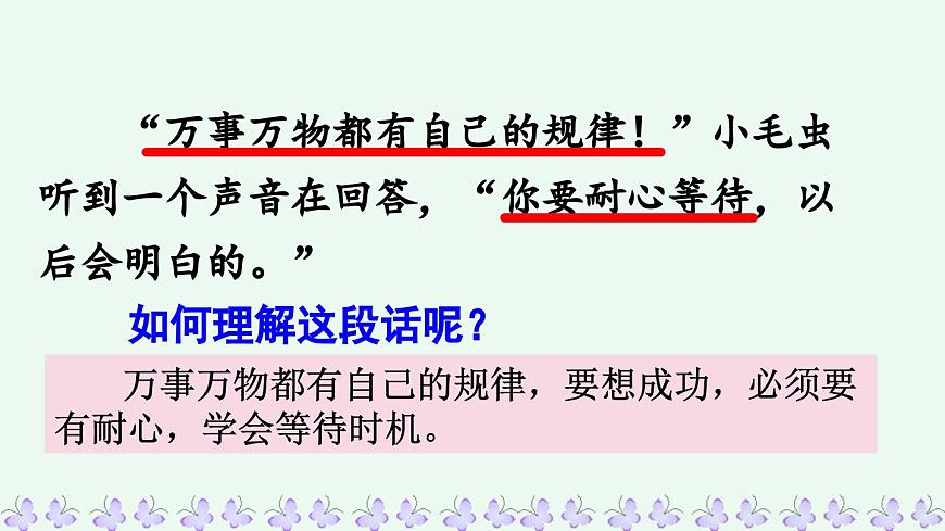 新统编版小学语文二下 课文6 22《小毛虫》课件（第二课时）第7页